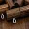 4 Pieces Brown Wooden Plastic Toggle Buttons with Metal Loop 3/4" Hook Style